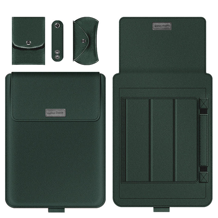 Romslig laptopveske med mykt fôr som beskytter PCen, også som bærbar ergonomisk holder.