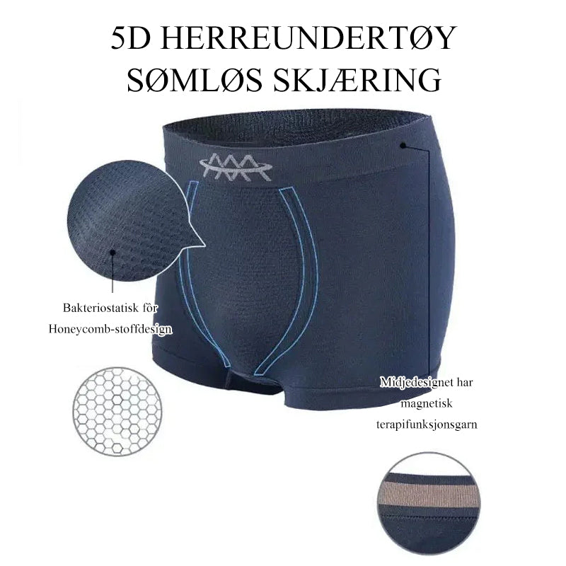 Høy kvalitet grå herretruser med 5D magnetisk teknologi. Pustende og elastisk undertøy.