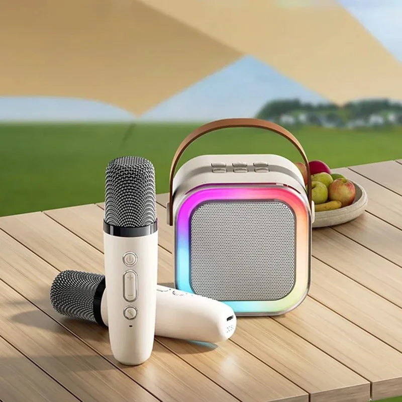 Gaveidé til barn: Bærbar karaoke system for sang og fest.