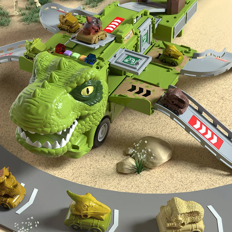 Plastleke for barn: Barnas transformerende dinosaur lastebil. Robust og underholdende.