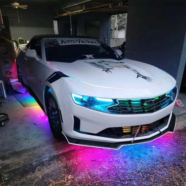 Biltilbehør: UnderGlow LED-system, gir bilen et unikt, musikkstyrt lysshow.