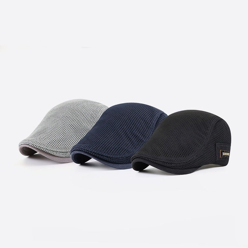 Herre sommer mesh caps, lett og luftig for solbeskyttelse og stilig look.