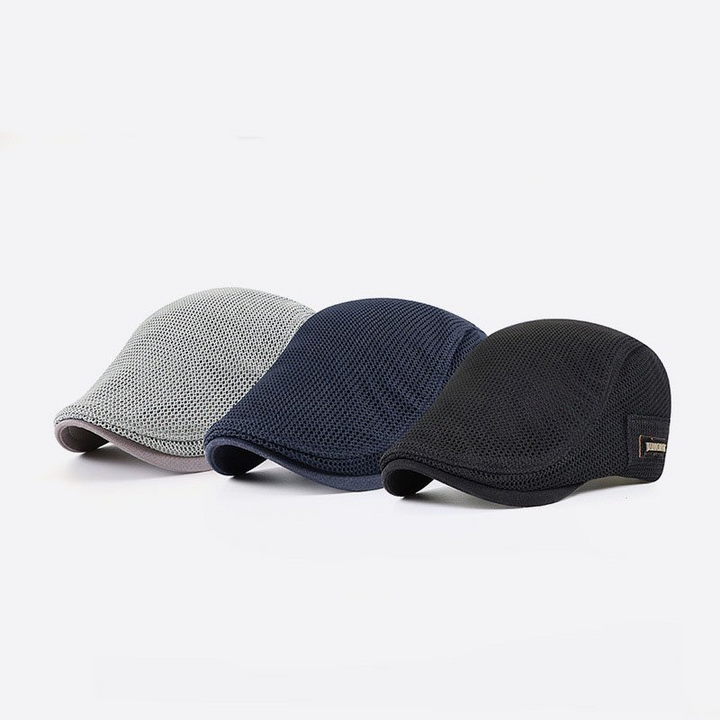 Herre sommer mesh caps, lett og luftig for solbeskyttelse og stilig look.
