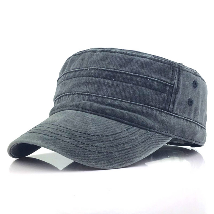 Retro militærhatt for herre/dame, tidløs armyhatt i vintage stil for solbeskyttelse utendørs. Perfekt sommerhatt.