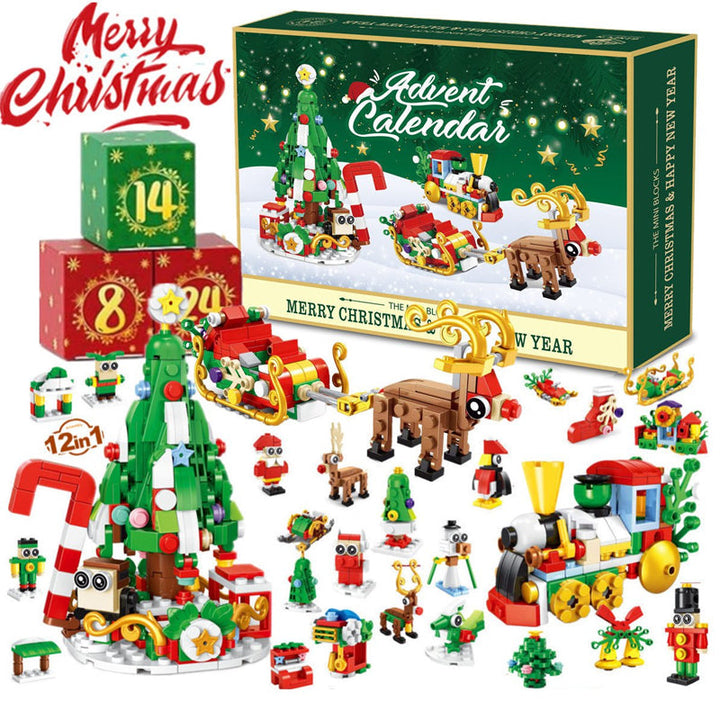 Byggesett og leker for barn; en unik adventskalender som stimulerer fantasi og bygging.