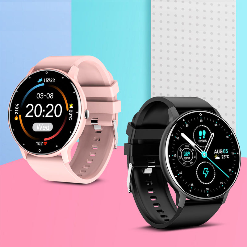 Digital unisex smartklokke med pulsmåler, skritteller og søvnsporing. Perfekt for en aktiv livsstil.