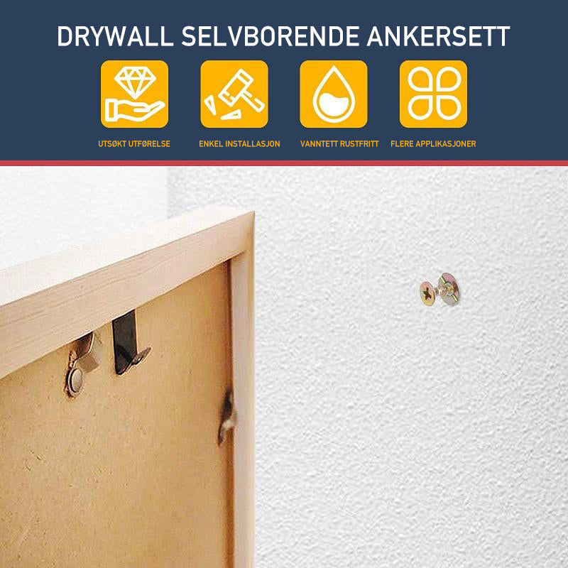 Ekspansjonsskruer for sikker montering av hyller og gjenstander. Robust verktøy for hjem og bygg.