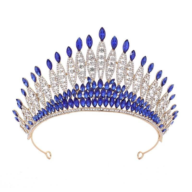 Glitrende rhinestone krystall tiara for kvinner. Perfekt brude, ball eller fest hårtilbehør.