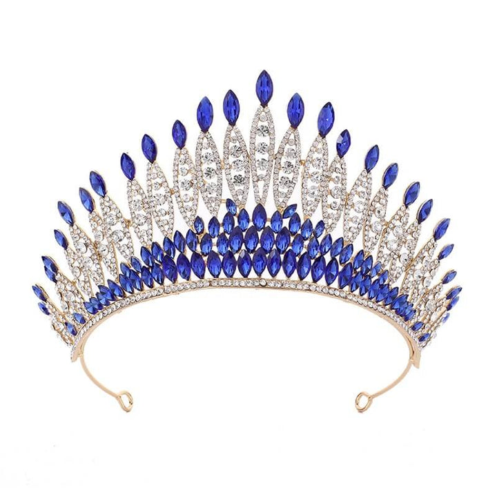 Glitrende rhinestone krystall tiara for kvinner. Perfekt brude, ball eller fest hårtilbehør.