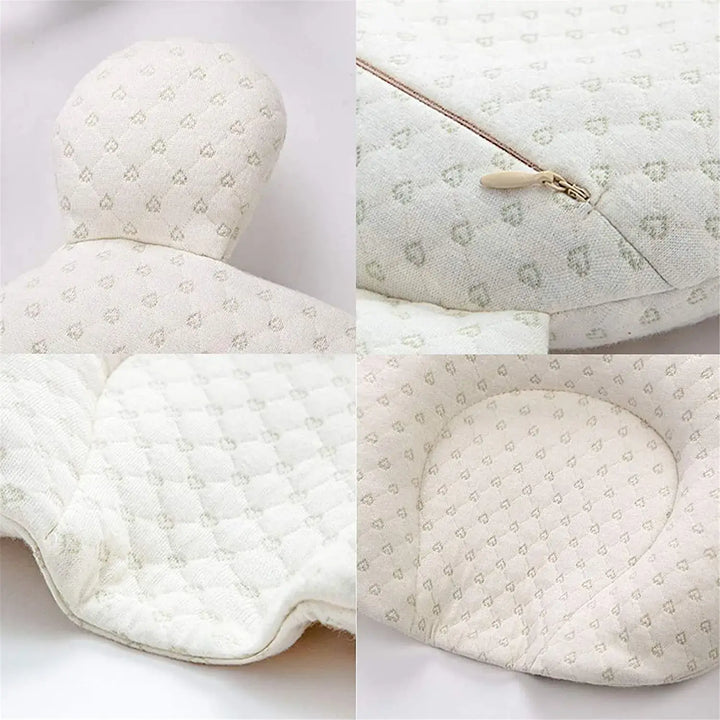 Komfortabel spedbarns sovepute forhindrer flatthode. Ergonomisk design gir optimal hodebeskyttelse til nyfødte.