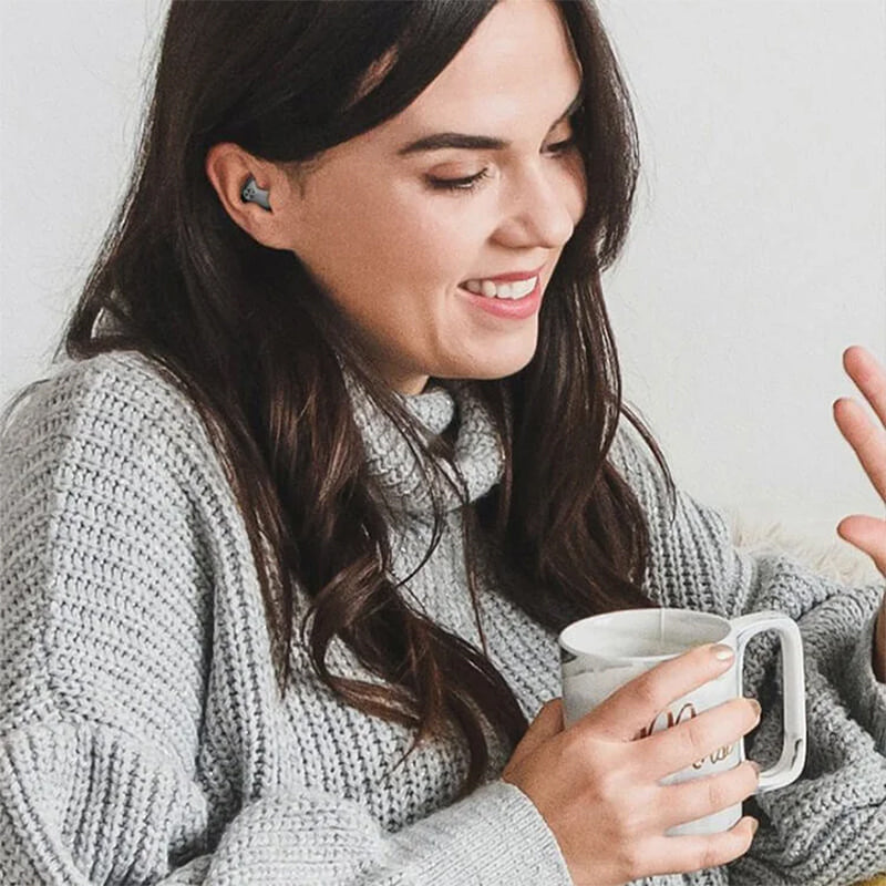 Unisex usynlige soveørepropper med IPX5 vanntetthet for uforstyrret søvn. Trådløse Bluetooth.