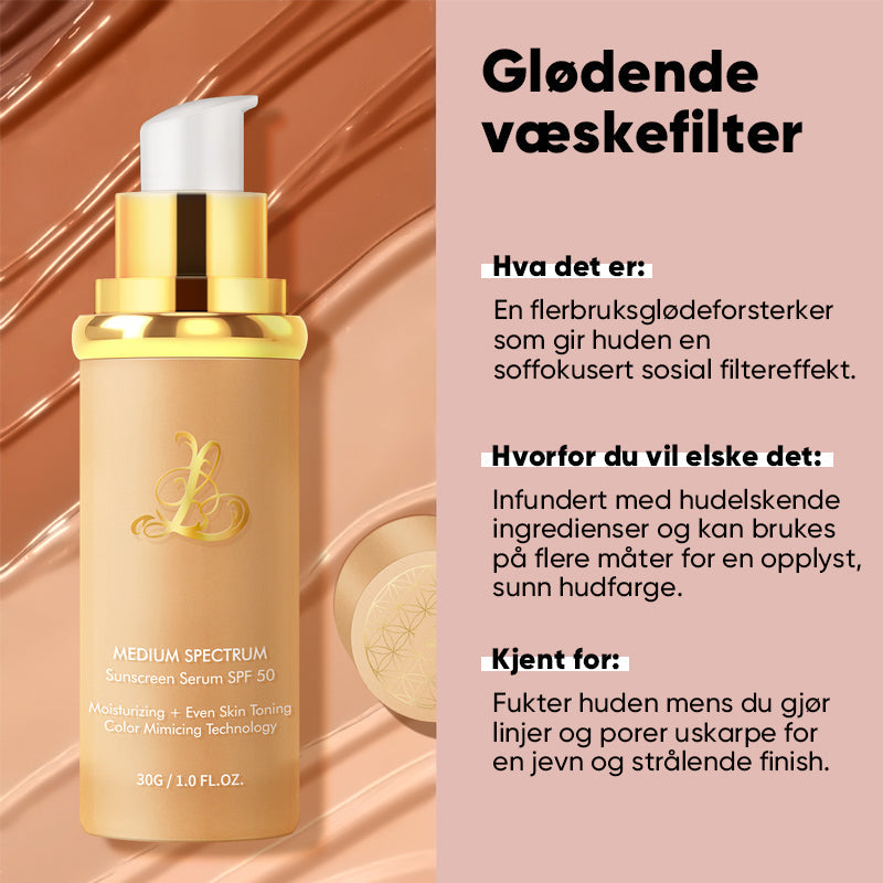 Modell påfører Kvinner Flytende Foundation for feilfri, svettebestandig makeup hele dagen.