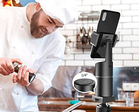 Telefonholder med autotracking, ideell for stabile videoopptak og selfier med bevegelse.