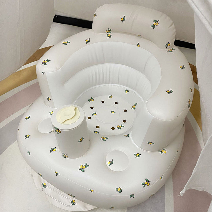 Bærbart, ergonomisk babysete; oppblåsbar babysofa ideell for lek og hvile hjemme eller på tur.
