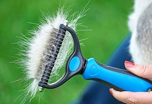 Pelsbørste for langhårede hunder og valper; perfekt for daglig pelsstell og forebygging av floker.