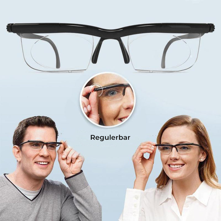 Produktbilde av de moderne, justerbare unisex brillene for alle synsbehov.