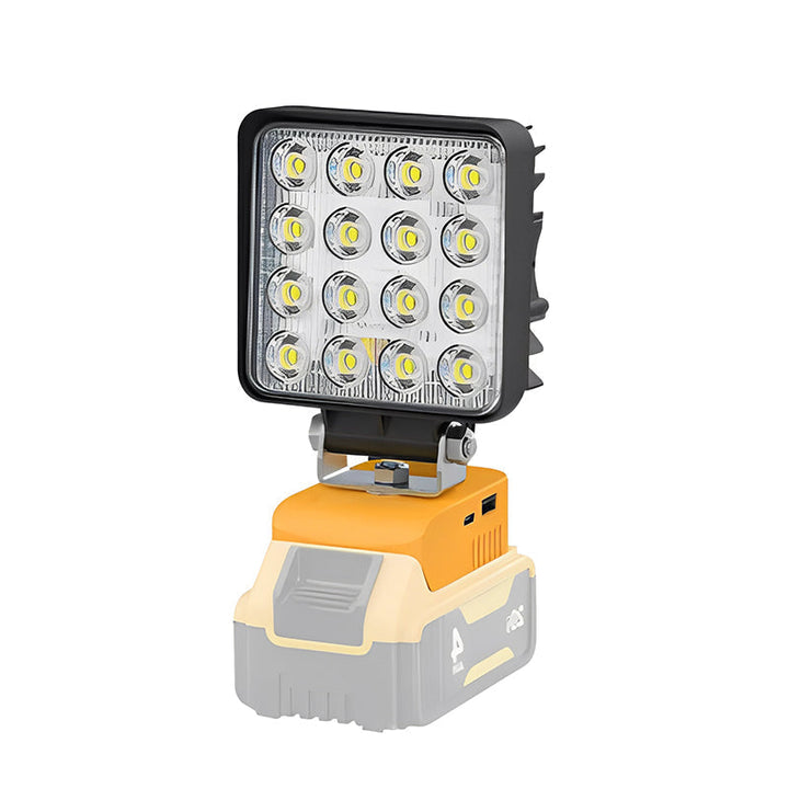 Bærbart LED arbeidslys 20V med USB-lading for garasje og camping. Kraftig, allsidig belysning.