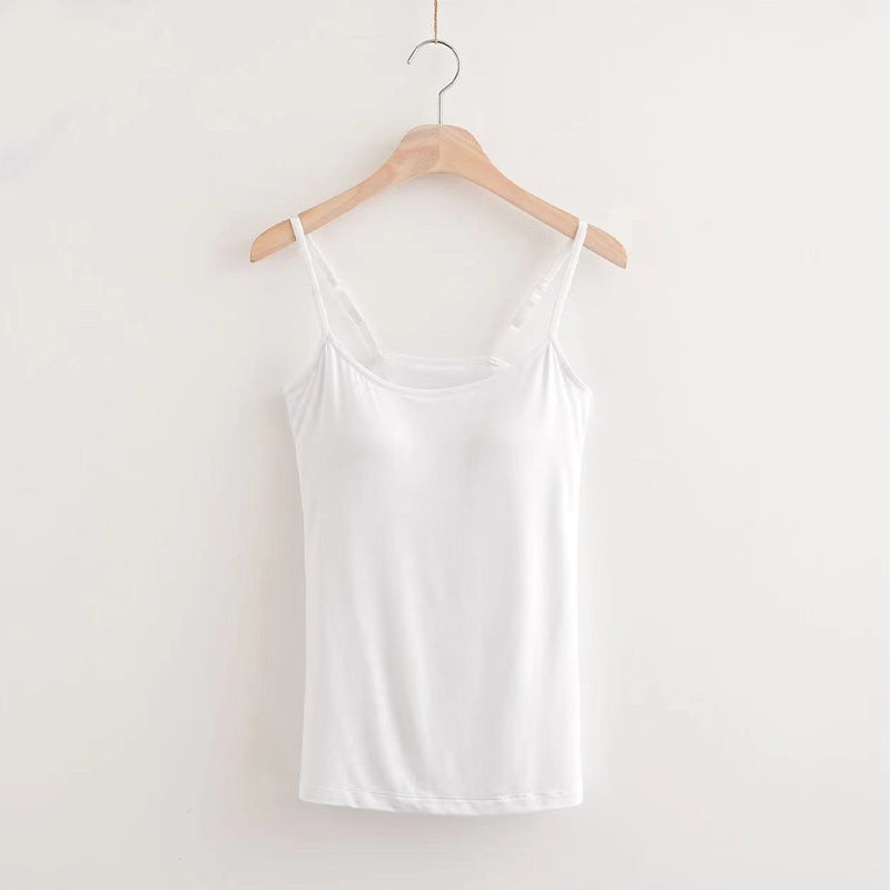 Justerbar dame tank top med innebygd støtte-BH. Perfekt basictopp for avslappede dager.