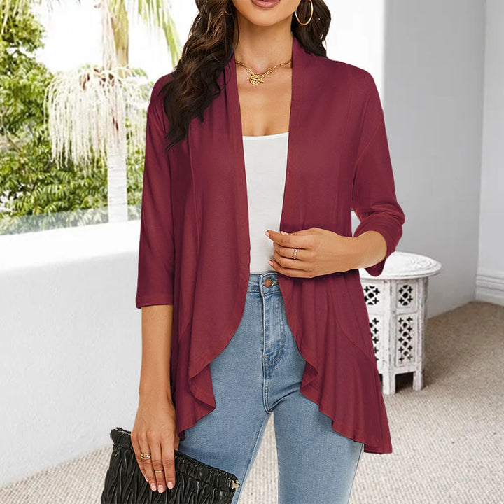 Myk sommercardigan for kvinner. 3/4 ermer og lett design for varme dager.