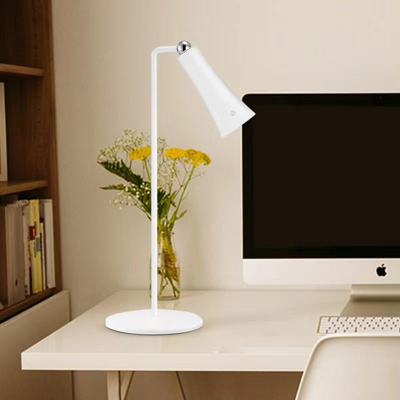 Fleksibel bærbar bordlampe for hjemmekontor, magnetisk LED-lys med øyebeskyttelse og USB.