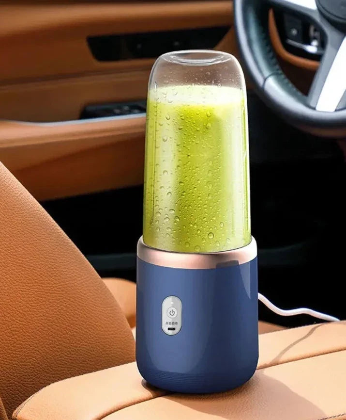 Kjøkkenutstyr: Bærbar juicer blender i rosa, med 6 blader for raske, sunne juicer og smoothies.
