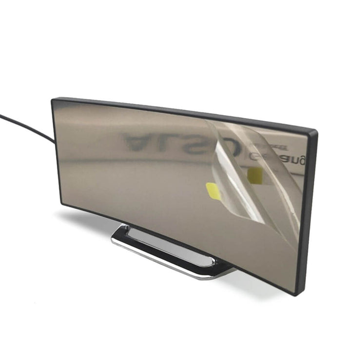 Tydelig buet LED display på digital vekkerklokke med justerbar lysstyrke og nattmodus.