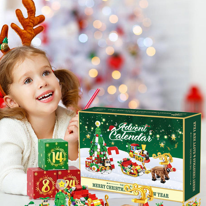 Perfekt julegave til barn: en adventskalender med byggeklosser for daglig kreativitet.