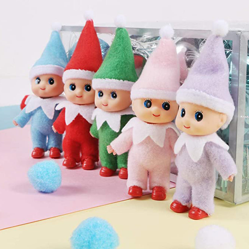 Unisex julebaby alvedukke, koselig babyleke og dekorasjon til jul.