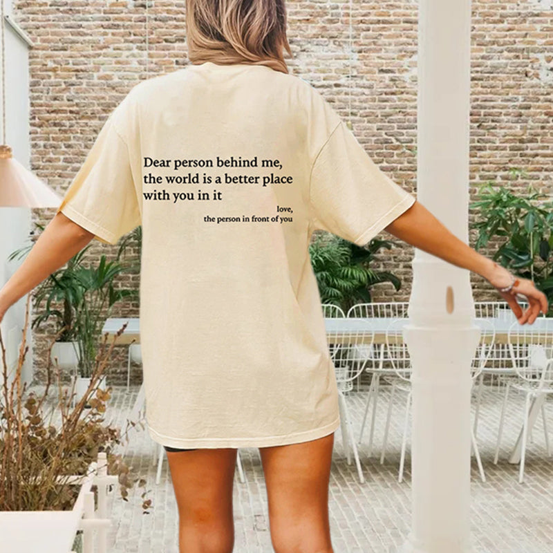Inspirerende dameklær: 'You Are Enough' t-skjorte, fremmer mental helse.