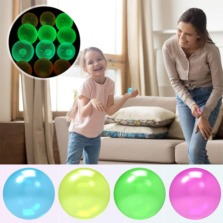 Pakke med selvlysende stressleker; perfekt for barn som elsker glødende anti-stress kuler.