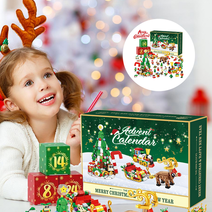 Adventskalender for barn med byggeklosser, skaper magisk julemoro og kreativ lek.