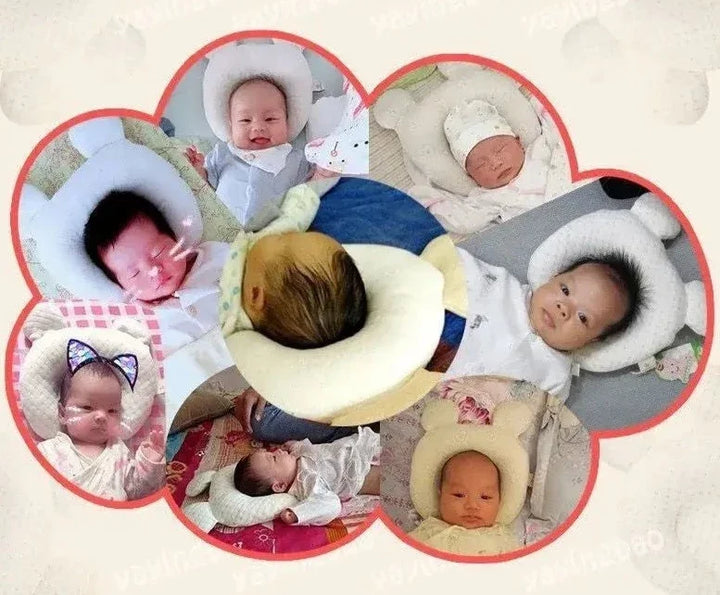 Myk, pustende babypute for nyfødte. Ergonomisk støttepute gir optimal komfort og beskytter babyens hode under søvn.