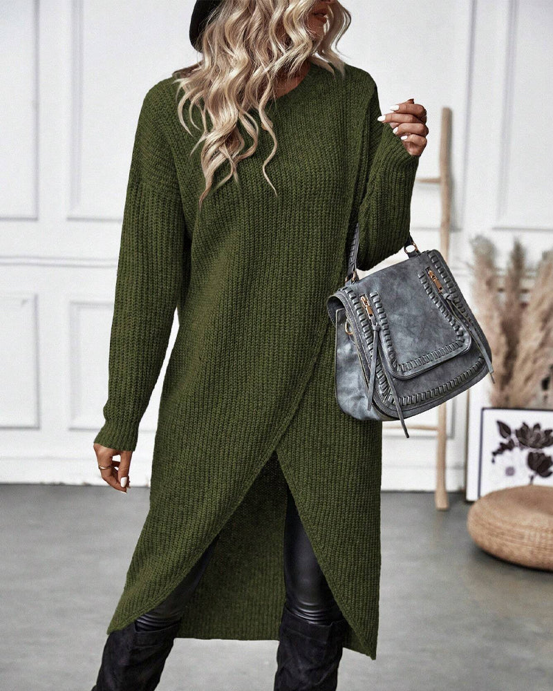 Enkel og elegant genserkjole for kvinner, perfekt for en casual og komfortabel look.