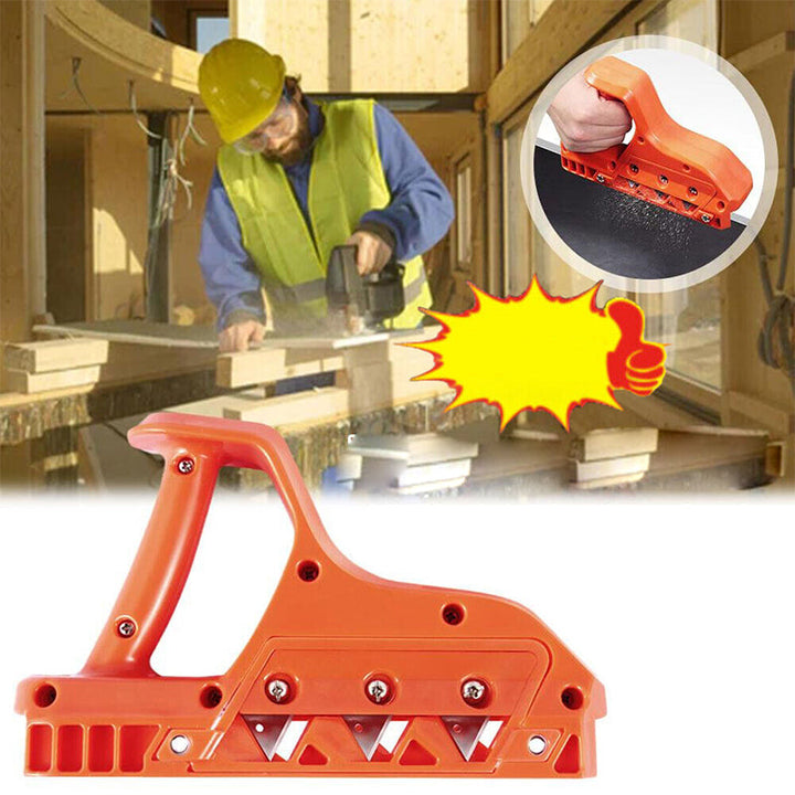 Robust håndplane for gipsarbeid. Ideelt for oppussing og DIY-prosjekter med gipsplater. Kanttrimmer.