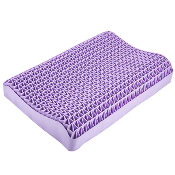 Ergonomisk TPE nakkepute med pustende design for optimal støtte og kjølig, trykkfri søvnkomfort.