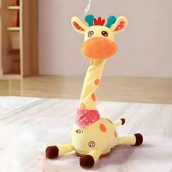 Trygg, interaktiv dansende giraff for barn, en læringsleke som stimulerer utvikling hos babyer.