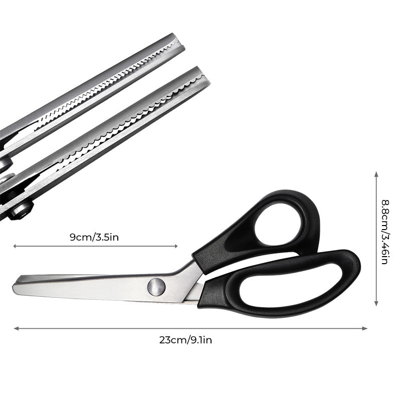 Robust tekstilsaks for husholdningsutstyr. Ideell for klipping av tekstiler i alle tykkelser med letthet.