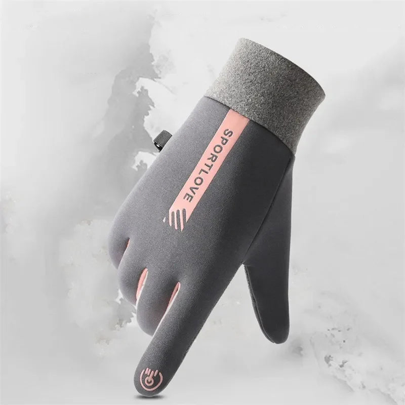 Robuste vanntette hansker for utendørsaktiviteter, unisex, med berøringsskjerm og anti-skli grep.