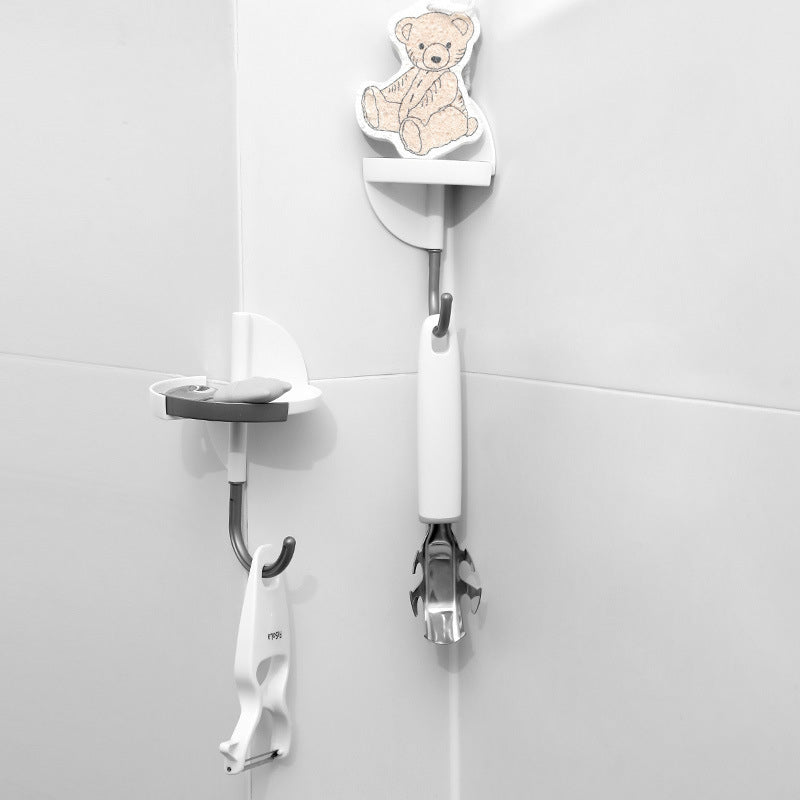 Minimalistisk veggkrok for kjøkken; enkel, limbasert oppbevaring uten boring, ideell for redskaper.