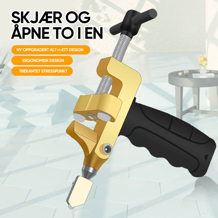 Innovativt kutteverktøy for flis- og glassarbeid. Perfekt for DIY, oppussing og hjemmeforbedring.