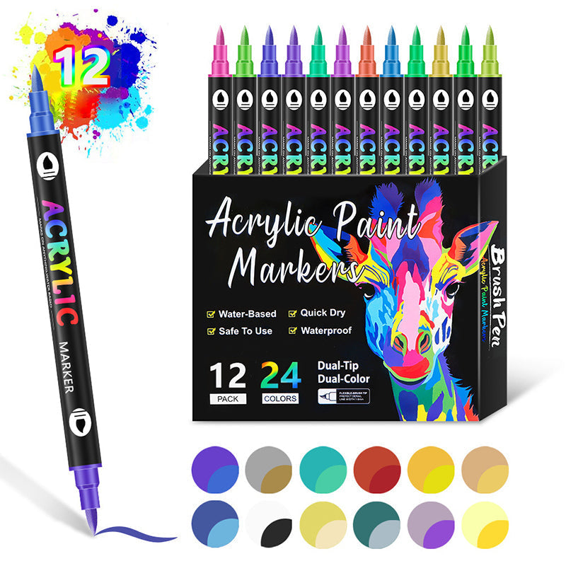 Akrylmaling markeringspenn for allsidig kunst og håndverk; perfekt for kreative prosjekter.