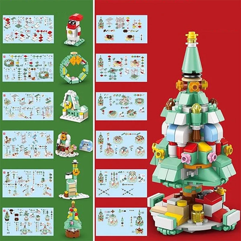 Lekepakke: Julekalender byggeklosser, innpakket som gave, klar for spennende førjulstid.