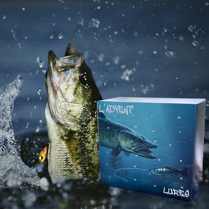 Julefisk Blindboks, en stilig julekalender pakket med fiskeutstyr og overraskelser til fiskeentusiaster.