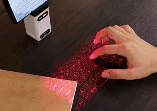 Avansert virtuell tastaturprojektor med Bluetooth-tilkobling for smarte enheter. Elektronikk.