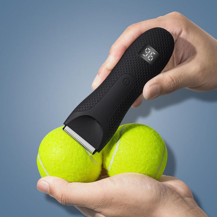 Ergonomisk vanntett kroppstrimmer for menn, ideell for dusj og enkel personlig pleie.
