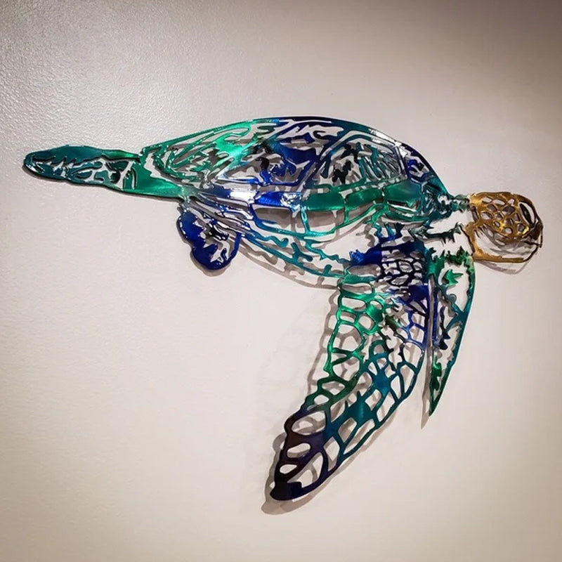 Dekorativ sjødyr kunst i metall. En tidløs gave til den marine entusiast.