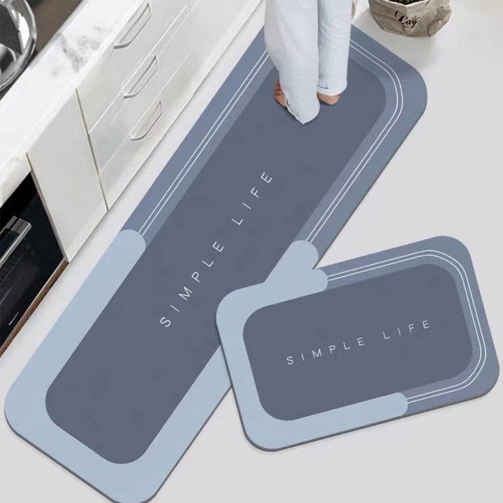 Hygienisk gulvmatte som forhindrer mugg. Superabsorberende kiselalgeslim, sklisikker for hjemmet.