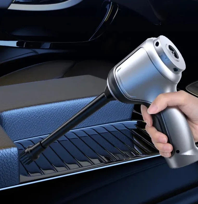 Kompakt trådløs bilstøvsuger for enkel bilpleie. Håndholdt design og oppladbar for mobil rengjøring.