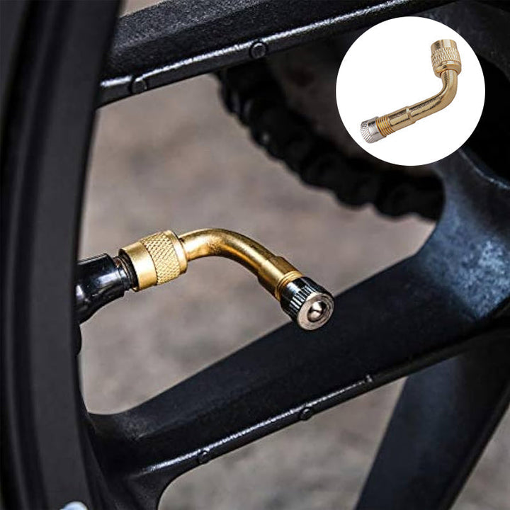 Motorsykkeltilbehør: Vinklet dekkventilforlenger for tilgang til vanskelige MC-ventiler.