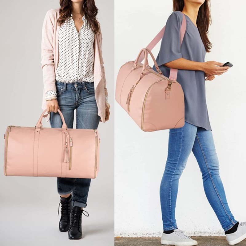 Romslig, unisex reiseveske i PU-lær. Foldbar, vanntett duffel perfekt som weekendbag og håndbagasje.
